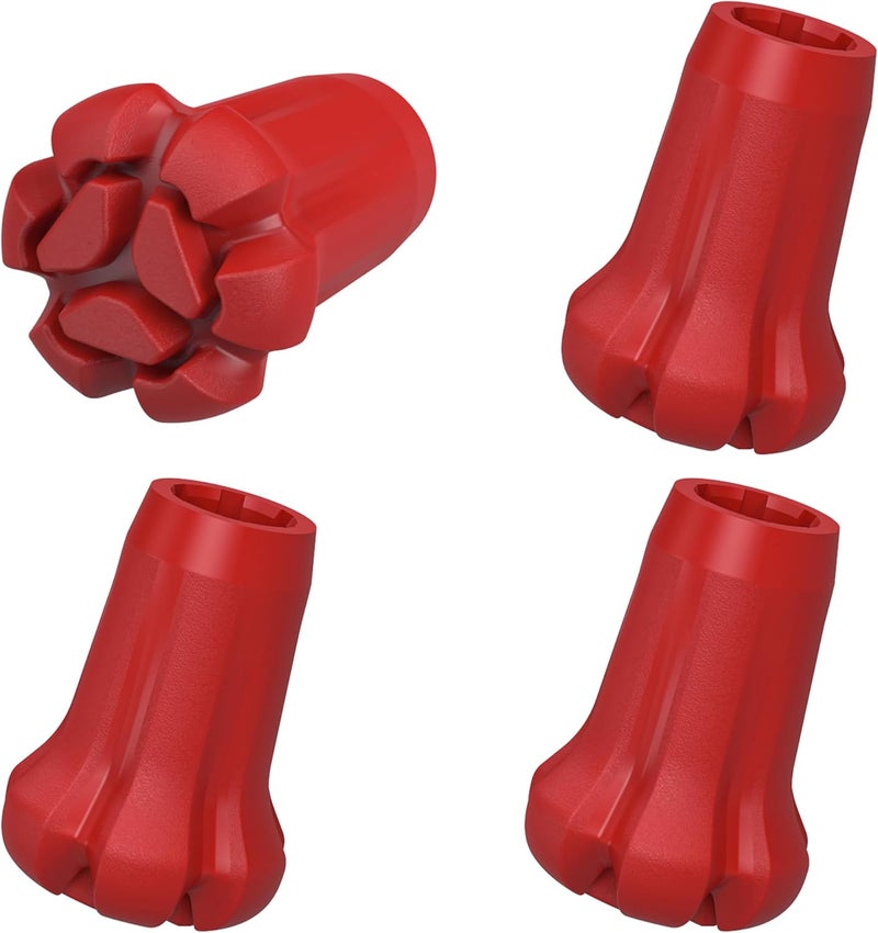 AWINNER Hiking Pole Tips, 4Pcs, Rubber, Wear & Tear Resistant, for Trekking Poles, Walking Sticks, Hiking Canes - Image 1